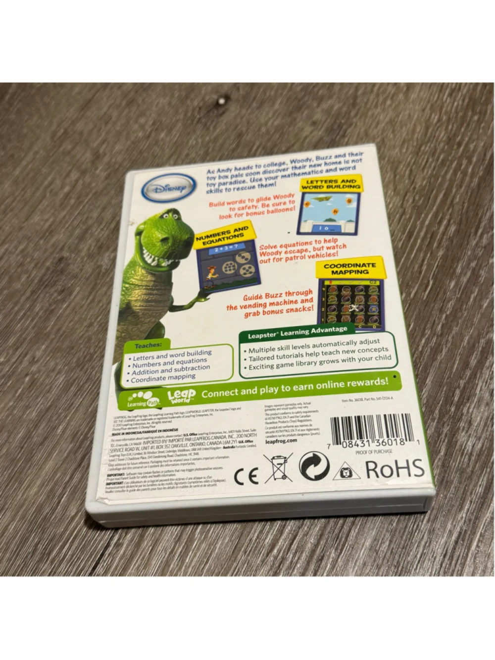LeapFrog Toy Story 3 Learning Game for Leapster Video Game